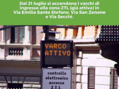 Da lunedì 21 luglio si accendono i varchi di ingresso alla zona Ztl a Reggio Emilia