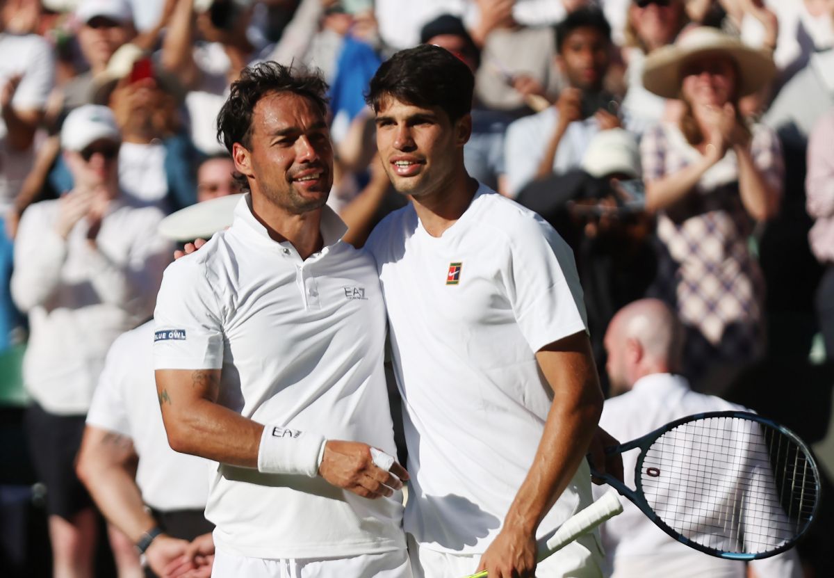A Wimbledon Fognini sfiora l’impresa con Alcaraz, out Berrettini