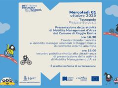 Domani al Tecnopolo di Reggio Emilia la presentazione del Piano di Mobility management d’area con le imprese e i cittadini