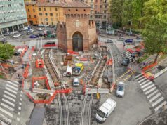 Tram Bologna, si avvia alla conclusione il cantiere di Porta San Felice e la viabilità assume l’assetto definitivo