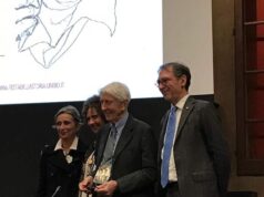 Il Rettore Molari consegna il premio Jacques Le Goff a Corrado Augias