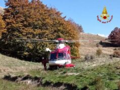 Escursionista in difficoltà recuperato dall’elicottero dei Vigili del fuoco al Passo della Scalucchia