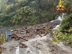 Frana sulla SP632 a Granaglione