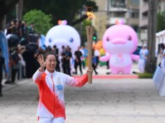 Cina, prima staffetta transfrontaliera della torcia per i Giochi Nazionali