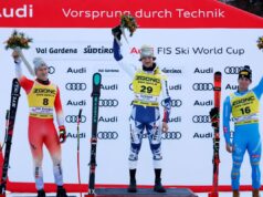 Nel SuperG della Val Gardena vince Zabystran, podio e lacrime per Franzoni