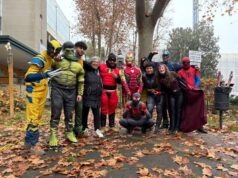 I supereroiacrobatici hanno fatto tappa al policlinico di Sant’Orsola di Bologna