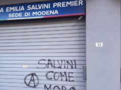 Nuovamente imbrattata la sede modenese della Lega