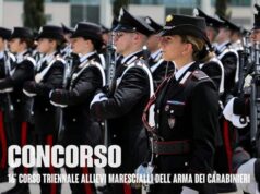 Arma Carabinieri: al via il 16° concorso per il reclutamento di 898 allievi Marescialli