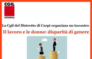 Il lavoro e le donne: disparità di genere, incontro pubblico venerdì 13 febbraio a Carpi