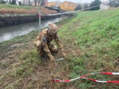 Bonifica di un ordigno in area golenale a Bastiglia