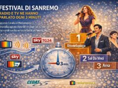 Sanremo, radio e tv ne hanno parlato ogni tre minuti