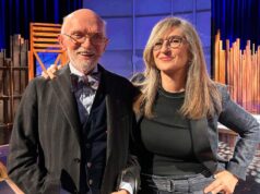 Sabrina Giannini al Celebrazioni di Bologna per la prima nazionale di ‘Indovina chi ci inganna a cena’