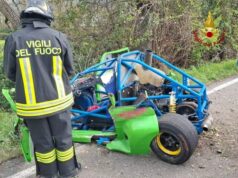 Incidente durante lo Slalom driver Baiso – Fontanella