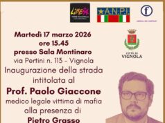Vignola intitola una via a Paolo Giaccone alla presenza di Pietro Grasso