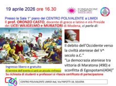 Domenica a Limidi incontro pubblico con il professor Oronzo Casto