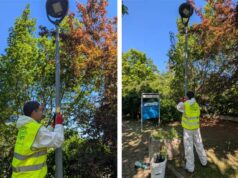 Manutenzione straordinaria dell’illuminazione: interventi su pali con ripristino e riverniciatura